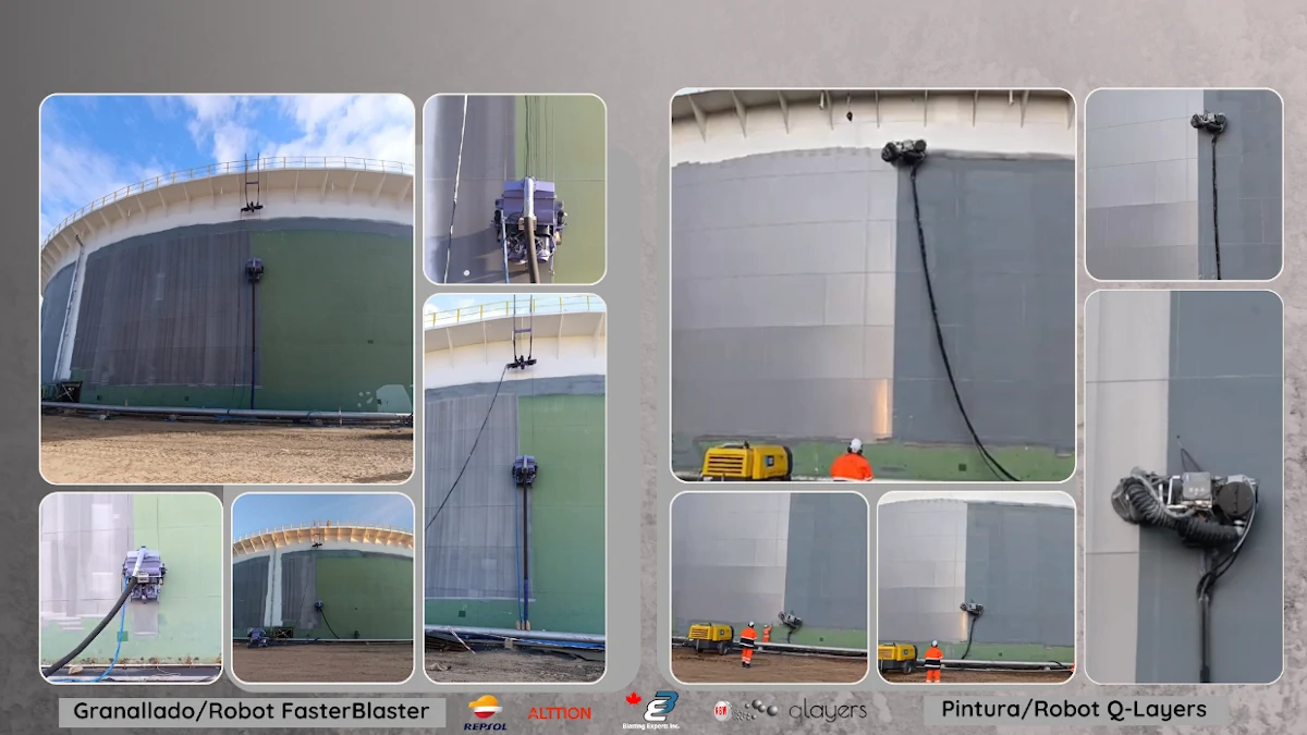 Primeiro Projeto Robotizado de Granalha e Pintura do Mundo em Tanque de Armazenamento