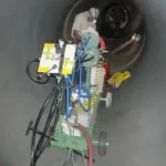 Equipo En Acción Pintura Tubería Interna