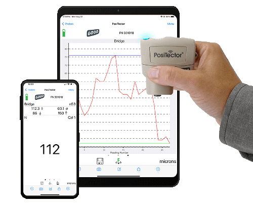 Aplicativo PosiTector SmartLink para dispositivos móveis